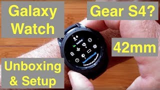 Samsung Galaxy Watch Gear S4 42mm Womens Tizen OS Smartwatch Unboxing amp Initial Setup [upl. by Ahso]