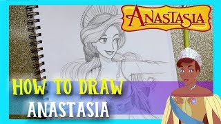 HOW TO DRAW ANASTASIA from 20th Century Foxs Anastasia  dramaticparrot [upl. by Tenney369]