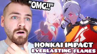 Reacting to HONKAI IMPACT 3RD Animation quotEverlasting Flamesquot  Moon Halo Valkyrie Theme  REACTION [upl. by Einiar]