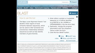 UNIPROT BLAST Align [upl. by Enneiluj855]