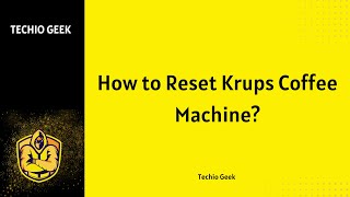 How to Reset Krups Coffee Machine [upl. by Aonian]