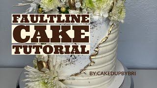 Textured Fault line Cake Tutorial cake caketutorial tutorial baking [upl. by Hurley814]