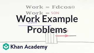 Work example problems  Work and energy  Physics  Khan Academy [upl. by Enitsahc]