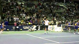 Milos Raonic vs Fernando Verdasco SAP Open final match point [upl. by Inalaehon]