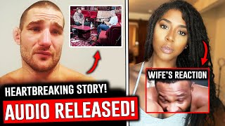 REACTIONS to Tyron Woodleys TAPE Sean Strickland BREAKS DOWN in tears Woodley wife [upl. by Niret]