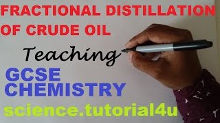 Fractional Distillation of Crude Oil GCSE CHEMISTRY [upl. by Mintz]