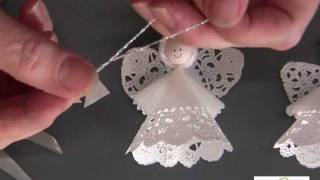 How to Make a Paper Doily Angel Using Aleenes Original Tacky Glue Long Version [upl. by Asertal]