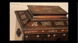 hygra632JB Antique Rosewood table Cabinet with Mother of Pearl inlay circa 1835 [upl. by Aiuqat]