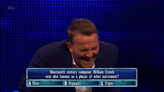 The Chase UK Bloopers Bradley Loses It Over William Crotch Question [upl. by Drice]