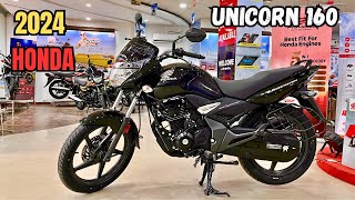 2024 New Honda Unicorn 160 Detailed Review  On Road Price  Features [upl. by Lorrimor956]