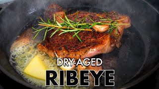 Buying and Cooking DryAged Ribeye Steak in a Cast Iron Pan [upl. by Noma973]