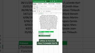 Fractionner du texte sur plusieurs cellules sur Excel [upl. by Kimberlee]