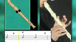 Ex001 How to Play Recorder  Recorder Lessons for Beginners [upl. by Ocana]