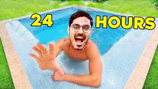 24 Hours in Swimming Pool Challenge अब 24 घंटे इस पूल से बाहर नहीं आ सकते Will We Survive [upl. by Anilehcim740]