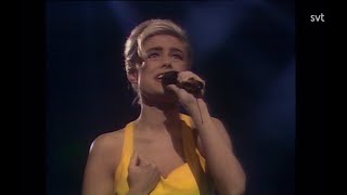 Pernilla Wahlgren  Tvillingsjäl Melodifestivalen 1991 [upl. by Eelsnia]