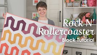 Rock ‘n Roller Coaster Quilt Block Tutorial  Krista Moser  Fat Quarter Shop [upl. by Lomasi]