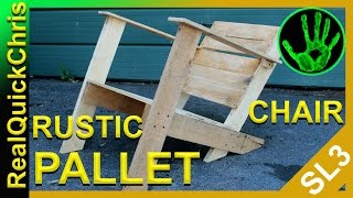 how to make a Rustic Pallet Chair [upl. by Tinor]