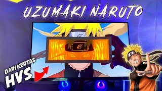 DIY LAMPU HIAS LED LIGHT BOX  Cara bikin lampu ANIME NARUTO dari kertas HVS [upl. by Gutow]