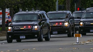 President Obamas motorcade arrives in San Francisco October 21 2010 [upl. by Oalsecnew236]