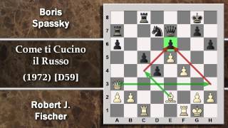 Partite Commentate di Scacchi 60  Fischer vs Spassky  Come ti Cucino il Russo  1972 D59 WCMG6 [upl. by Coraline]