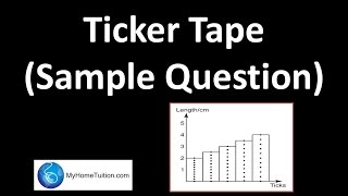 Ticker Tape Sample Question  Force and Motion [upl. by Racso764]