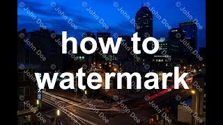 How to Watermark Your Photos  a Start to Finish Demo [upl. by Okiam885]