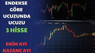 ENDEKSE GÖRE UCUZUNDA UCUZU 3 HİSSE  EKİM AYI KAZANÇ AYI [upl. by Butler]