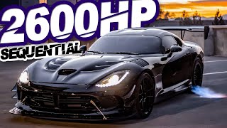 2600HP Turbo Viper UNDEFEATED ON THE STREET 9L Stroker  Sequential 2000lbft OF TORQUE [upl. by Eilsehc923]