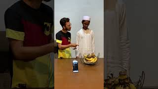 30 sec Challenge Eat banana 😂😂 shorts [upl. by Neeham47]