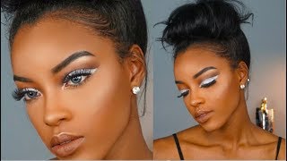 HOMECOMING GLAM  GLITTER CUT CREASE FOR HOODED EYES [upl. by Heintz618]