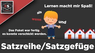 Satzreihe und Satzgefüge  was ist das Satzreihe und Satzgefüge einfach erklärt EinfachSchule [upl. by Eba604]