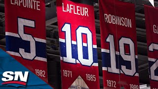 Canadiens Honour Guy Lafleur With Touching PreGame Ceremony [upl. by Ardnayek618]