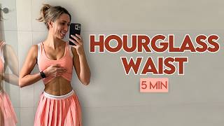 5 min Slow amp Intense Hourglass Waist Pilates  At Home Workout [upl. by Areis]