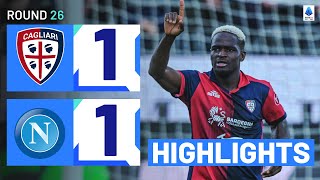 CAGLIARINAPOLI 11  HIGHLIGHTS  Luvumbo scores late equaliser for Cagliari  Serie A 202324 [upl. by Ycnahc]