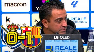 RUEDA PRENSA XAVI REAL SOCIEDAD 01 FC BARCELONA [upl. by Dyal]