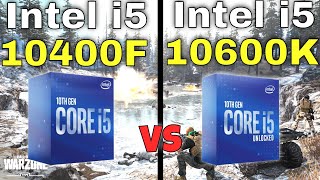 Intel i5 10400F vs i5 10600K 👌Gaming Benchmarks with an RTX 2070 in 8 Games [upl. by Annotahs]