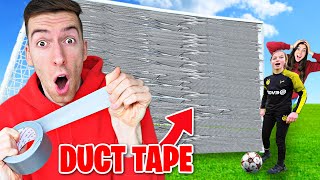 VOETBALDOEL VULLEN MET 100 LAGEN DUCT TAPE PRANK 515 [upl. by Ettore277]