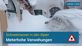 Schneemassen in den Alpen ❄  WetterOnline vor Ort [upl. by Letnom]