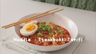 Noodle Ve Tteokbokki Nasıl yapılır Evde Noodle Yapımı 🍜 [upl. by Karlene]