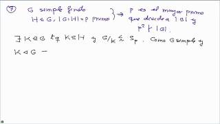 Subgrupos de índice primo de grupos simples Problema 7 [upl. by Justicz]