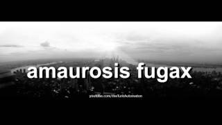 How to pronounce amaurosis fugax in German [upl. by Levon]