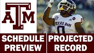 Texas AampM Football 2023 Schedule Preview amp Record Projection [upl. by Ondrej469]