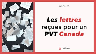 🇨🇦 Les lettres reçues pour un PVT Canada  de bienvenue à présenter une demande de correspondance [upl. by Eimam5]