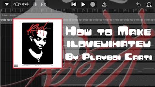 Playboi Carti  ILoveUIHateU Instrumental Remake GarageBand IOS [upl. by Narad]