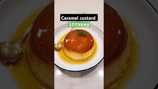 Eggless caramel custard dessert custard caramel pudding foodiranian begginers sweet [upl. by Sayed]