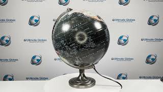 Orion Globe 12quot Diameter Black Ocean Desktop Globe with Raised Relief amp Illumination [upl. by Neom128]