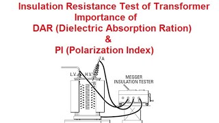 Insulation Resistance Test of Transformer DAR  Dielectric Absorption Ratio and PI [upl. by Arielle]