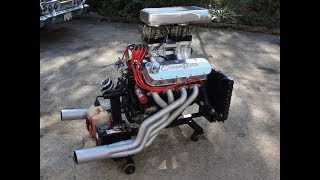 454 BIG BLOCK CHEVY START UP ON STAND CRAZY CAM OPEN HEADERS WOW [upl. by Ornie367]