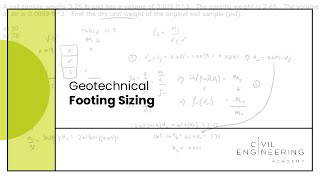 GeotechnicalFooting Sizing [upl. by Oivlis]