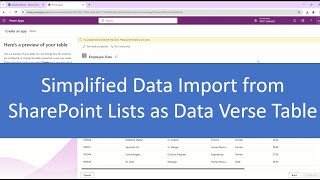 Import SharePoint List Data into Power Apps as a Dataverse Table dataverse powerapps sharepoint [upl. by Elton70]